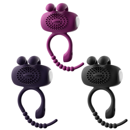 Triple Pleasure 3 in one Cock Ring with Vibrator