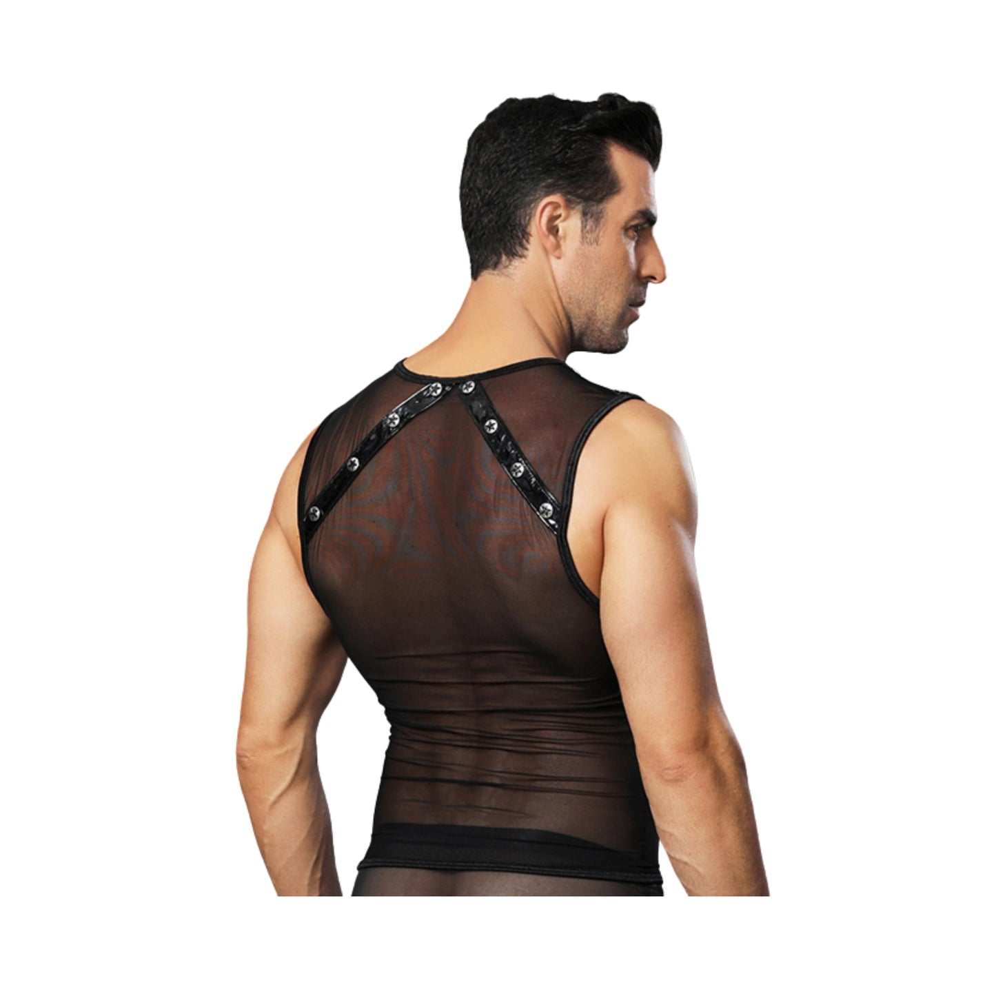Men’s Mesh Transparent Costume Outfit One Size Stretch Party Clubwear Breathable Fit