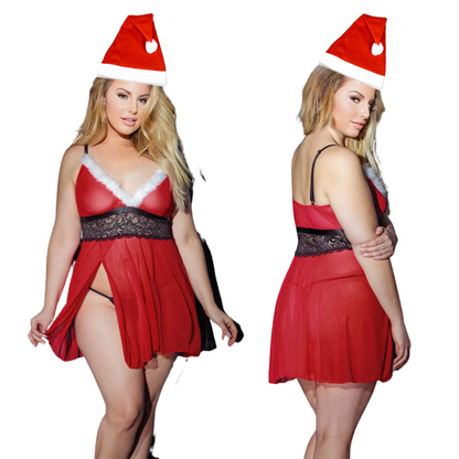 Santa Baby Doll and G-String with Christmas Hat