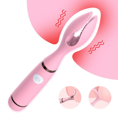 Y Type 10 speed Clitorial G-spot Tongue Licking Vibrator Rechargable Massager