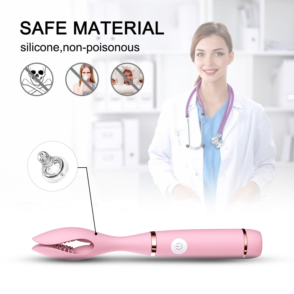 Y Type 10 speed Clitorial G-spot Tongue Licking Vibrator Rechargable Massager