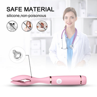Y Type 10 speed Clitorial G-spot Tongue Licking Vibrator Rechargable Massager