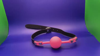 Bondage Faux Leather Silicone Ball Gag