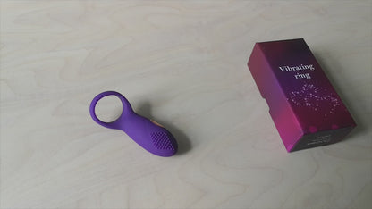 Rechargeable Velvet Touch Cock Ring with Clitoral Stimulator